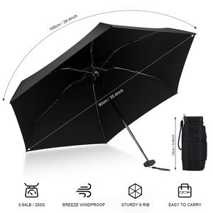 Mini Modern Manual Travel <b>Umbrella</b> Light Compact Parasol with UV Protection Five-Fold <b>Umbrella</b> - Product Image 3