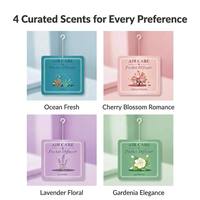 Diffuseur de parfum en papier suspendu personnalisé avec logo imprimé, senteur florale gardénia et jasmin, pour voiture, maison, placard