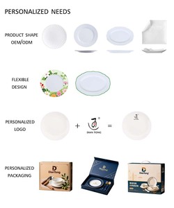 Juego de Platos de Porcelana Modernos, No Tóxicos, Aptos para Lavavajillas, Ecológicos, con Logotipo Personalizado para Bodas y Hoteles, de 8/10 Pulgadas, Marca DianTong - Product Image 5
