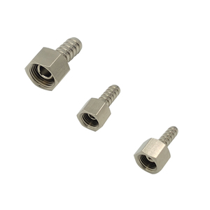 Nickel mạ Brass Fastener phích cắm coupping nữ chủ đề đồng nối Doanh <span class=keywords><strong>Coupler</strong></span> và NUT Brass barb Ống phù hợp - Product Image 3