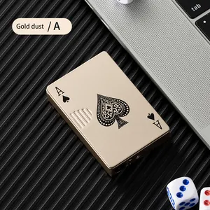 DEBANG Torch Lighter Creative Jet Torch Green Flame Poker Lighter Metal Windproof Playing Card Funny Toy Smoking Encendedores