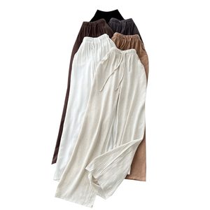 2025 estate Casual <span class=keywords><strong>pantaloni</strong></span> <span class=keywords><strong>lunghi</strong></span> a gamba larga donna stampa <span class=keywords><strong>pantaloni</strong></span> a vita alta per ragazze <span class=keywords><strong>pantaloni</strong></span> da esterno all'ingrosso - Product Image 5