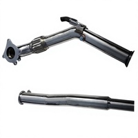 Kit de Downpipe de 3 pouces en acier inoxydable T-304 poli avec soufflet flexible et support de buse O2 pour VW Golf Jetta GTI Audi A3 1.8T 2.0T (2003-2012)