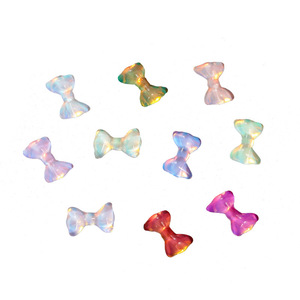 Strass en verre Mocha Bow à fond plat 7x11mm, irisés, pour décorations d'ongles et accessoires de bijoux DIY - Product Image 5