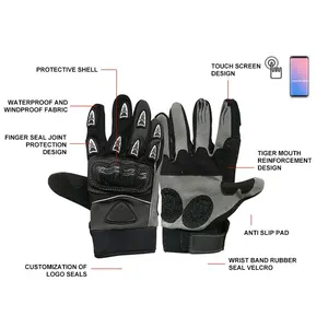 Gants de course de qualité supérieure gants de moto doigt complet locomotive d'équitation tout-terrain gants anti-chute personnaliser Logo en gros - Product Image 6