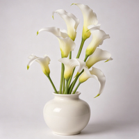 Fleurs artificielles en colle souple faciles à nettoyer, aspect réaliste, petites fleurs de calla hollandaise artificielles pour mariage, maison, véranda
