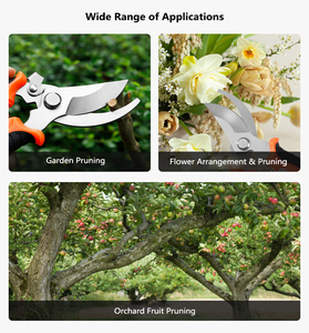 Ensemble de 3 ciseaux de jardin ergonomiques à monter soi-même avec poignée en plastique, outils de taille sans effort, sécateurs antidérapants <span class=keywords><strong>pour</strong></span> jardiniers - Product Image 5