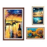 27 "32" 43 "49" Cadre en bois classique créatif Wifi Montage mural LCD Cadres photo numériques pour peintures numériques