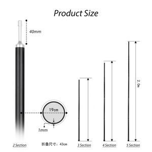 Aluminum <b>Tent</b> Pole 1.9x200cm Support For Outdoor Tarp And <b>Canopy</b> Use - Product Image 5