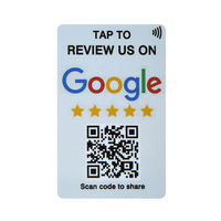 Carte NFC CR80 en plastique pour avis Google, code QR programmable, vente chaude