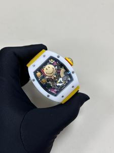 Nuevo Reloj Mecánico Luminoso de Lujo de Alta Calidad, Resistente al Agua, Movimiento Automático, Cerámica Blanca, Oro Rosa, Esqueleto, Diseño Sonriente - Product Image 2