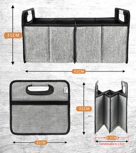 Foldable Non Slip Bottom Cargo Suv Collapsible Storage Box Car Trunk Organizer Bag