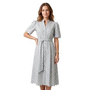 Hermoso Vestido Midi Bodycon de Algodón Indio para Mujer con Estampado Floral Digital, Volantes, Transpirable, con Botones en la Espalda, Ligero, para la Playa - Product Image 1