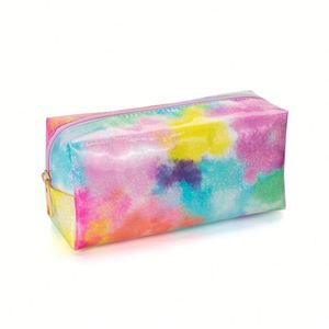 Elegant Customized for Pink Holographic <b>Makeup</b> Designer Bag In-Stock Make <b>Box</b> With Zipper Closure for Daily Cosmetic Necessities - Product Image 3