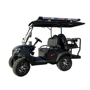 Custom 4 Seater Solar Power Lithium Batteries Folding Golf Carts Electric Golf Cart