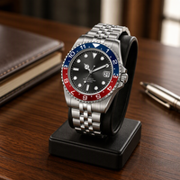 Montre mécanique de luxe sportive pour homme, boîtier en acier inoxydable, lunette en cristal saphir, étanche 100 m, bracelet de 20 mm, cadran à aiguilles