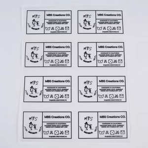 Nhà Máy Tùy Chỉnh Rửa Chăm Sóc Nhãn In Giá Tốt Chất Lượng Cao Quần Áo Satin Cổ Tag Áo Thun Damask Kích Thước May Dệt Nhãn - Product Image 6