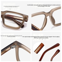 Monture de lunettes rétro à monture épaisse pour hommes et femmes, avec insert CP, design color block tendance, anti-lumière bleue, pour myopie