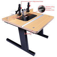Petit établi pliable industriel pour le travail du bois Table de toupie en bois Mini bakélite Fraisage Flip Board pour machine de coupe électrique