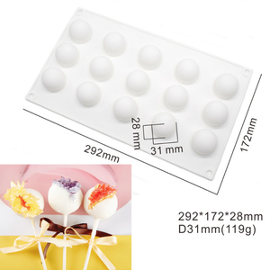 <span class=keywords><strong>Molde</strong></span> <span class=keywords><strong>de</strong></span> silicona <span class=keywords><strong>para</strong></span> pastel <span class=keywords><strong>de</strong></span> Mousse con esfera <span class=keywords><strong>de</strong></span> 15 cavidades, <span class=keywords><strong>molde</strong></span> <span class=keywords><strong>para</strong></span> hornear antiadherente 3D, postre francés <span class=keywords><strong>para</strong></span> repostería, jabón <span class=keywords><strong>de</strong></span> Chocolate y helado - Product Image 4