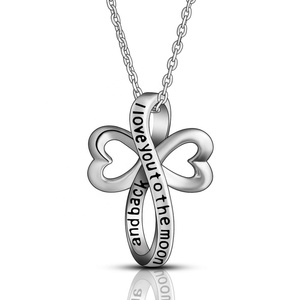 <span class=keywords><strong>De</strong></span> corazón <span class=keywords><strong>de</strong></span> Plata <span class=keywords><strong>de</strong></span> <span class=keywords><strong>Ley</strong></span> 925 ala celta Cruz infinito esperanza del amor <span class=keywords><strong>de</strong></span> la fe Collar para las mujeres - Product Image 4