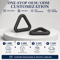 Haltères triangulaires en silicone pour yoga, pilates, entraînement de force à domicile, durables, antidérapants, logo personnalisé, service de conception gratuit, vente en gros