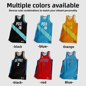 Tenue de basketball personnalisée pour hommes et femmes, maillot sans manches respirant et à séchage rapide, haut de gamme, numérique, pour l'été - Product Image 4