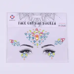 Self- Adhesive Glitter Jewel Tattoo Sticker Colorful Gems Rhinestone Stickers Makeup Diamonds Face Tattoo