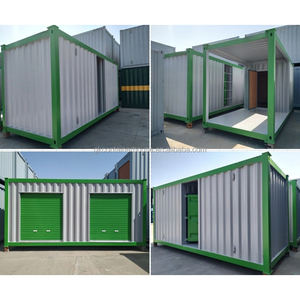 Conteneur de stockage extérieur en acier robuste avec portes verrouillables, résistant aux intempéries, entrepôt portable, boîte de transport de marchandises - Product Image 3
