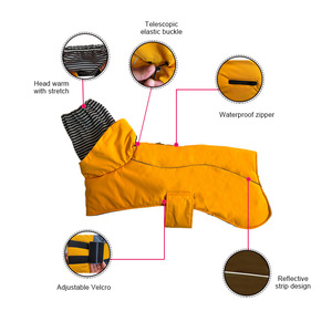 Chaqueta impermeable Whippets <span class=keywords><strong>Ropa</strong></span> de galgos italianos Cuello alto <span class=keywords><strong>Ropa</strong></span> de perro de raza grande - Product Image 2