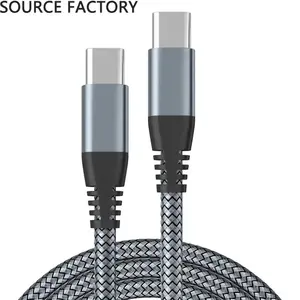 60W PD USB C để C Cáp 5A USBC Braid nhanh chóng sạc dây USB-C sạc cáp dữ liệu cho Macbook iPad Pro cho Samsung