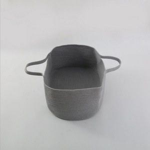Factory Hot Sale Hand Woven Cotton Rope Baby Tote <b>Basket</b> Organizing Home Decoration - Product Image 5
