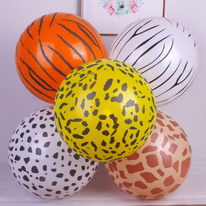 20 ballons imprimés animaux de la jungle 12 pouces, motifs tigre, léopard, zèbre, girafe, écologiques, pour anniversaire et remise de diplôme - Product Image 4
