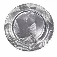 Assiettes de présentation décoratives dorées en forme de rose, 33 cm, écologiques, 13 pouces, pour mariage, en PP