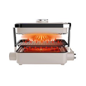 Elektrische Indoor Sandwichmaker van RVS, <span class=keywords><strong>Panini</strong></span> Grill met Digitaal Touchscreen, Rookvrij, Verwijderbare Platen voor Huishoudelijk Gebruik - Product Image 4