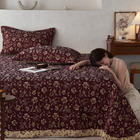 Ensemble de literie avec couvre-lit classique à motif paisley, doux pour la peau, 1 pièce, couvre-matelas en coton double couche, 3 pièces