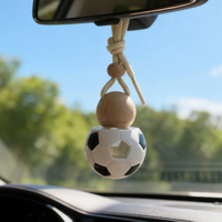 Diffuseur de parfum pour voiture en forme de ballon de football, 6 ml, à suspendre, flacon en verre vide pour désodorisant de voiture