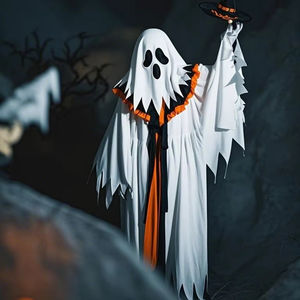 Disfraz de Bata de Esqueleto de Halloween para Adultos y Niños Personaje de TV Fiesta de Cosplay y Capa de Etapa de Muerte de Navidad - Product Image 1