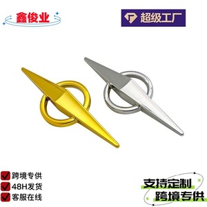 Broche en forme de diamant plaquée or en plastique, accessoire de mode unisexe pour la décoration de canapé et de tête de lit, collection Printemps 2025 - Product Image 5
