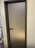 Porte battante en verre trempé ZEYI avec cadre fin en aluminium, style moderne minimaliste pour villa, bureau ou chambre