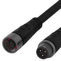 PA66 חוט סוג זכר 3 P אוגן Dc כוח עמיד למים ימיים חשמל מחברים