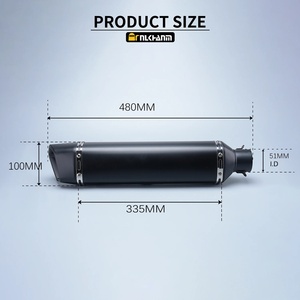 Nuevo sistema de escape <span class=keywords><strong>Universal</strong></span> de acero al carbono para motocicleta, silenciador de Escape <span class=keywords><strong>SC</strong></span> modificado <span class=keywords><strong>DB</strong></span> <span class=keywords><strong>Killer</strong></span> para Ninja400 ZX6R R25 RC390 450SR - Product Image 2