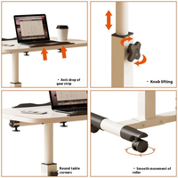 Bureau d'ordinateur moderne et simple, petit bureau portable, mini bureau ou table d'étude, bureau de maison ou de bureau