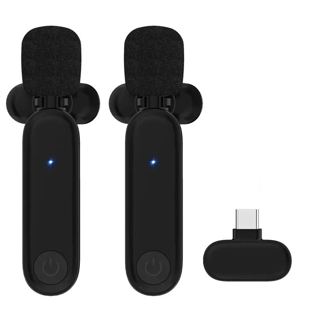 Voxfull Lavalier Wireless Microphone for IPhone-Clip-On Lapel Mic Noise Cancelling Plastic Material Compact Design No App Needed