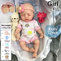 Boneka Reborn Silikon Ukuran Mini, Bayi Baru Lahir Mirip Asli, Buatan Tangan, Souvenir Portabel, Boneka Koleksi