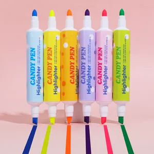 SHANDS mini permen lucu anak-anak siswa menggambar pena ajaib highlighter spidol set