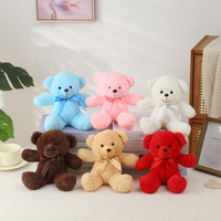 Songshan Toys Vente en gros : Ours en peluche de la Saint-Valentin, colorés, pour machines à griffes, en peluche douce et bouclée, avec nœud papillon, cadeaux