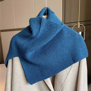 <b>Women</b> Solid Color Knitted Square Shawl Winter Warm Poncho <b>Cape</b> <b>Coat</b> for Daily Wear - Product Image 3
