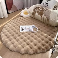 Tapis de sol en fausse fourrure de lapin tissée unie pour salon, chambre, chevet, baie vitrée, couverture de canapé