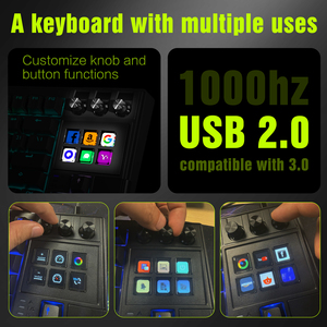Teclado K1 Pro personalizable AI con 6 teclas LCD y 3 perillas para trabajar y jugar - Product Image 4